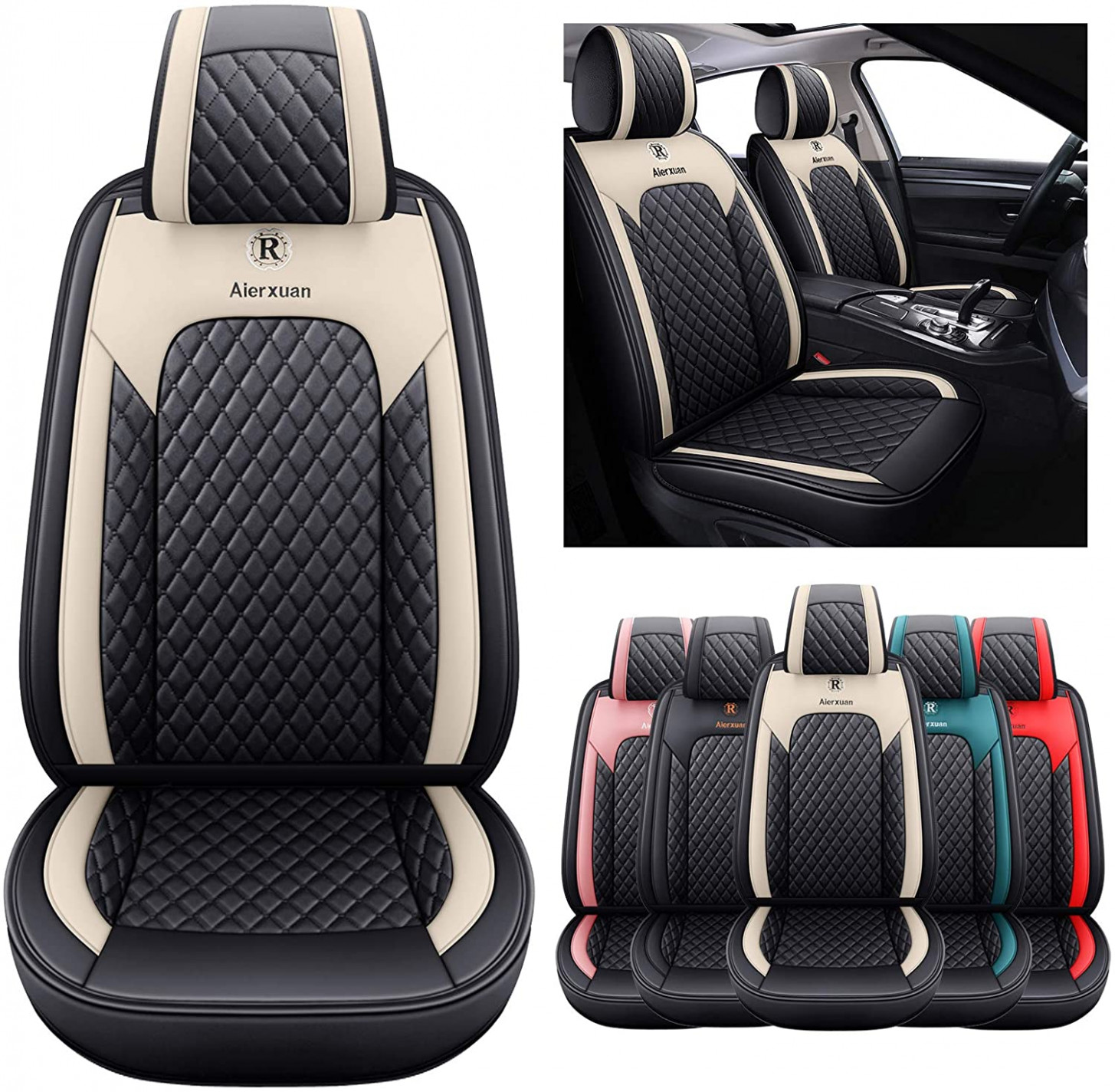 5 Front Seat Covers for Cars Leather Waterproof Vehicle Cushions Universal Fit for Kia Soul Sorento Optima Sporage Mazda Toyota Chr Prius Venza Fj - seat covers for kia sorento 5 Front Seat Covers for Cars Leather Waterproof Vehicle Cushions Universal Fit for Kia Soul Sorento Optima Sporage Mazda Toyota Chr Prius Venza Fj - seat covers for kia sorento