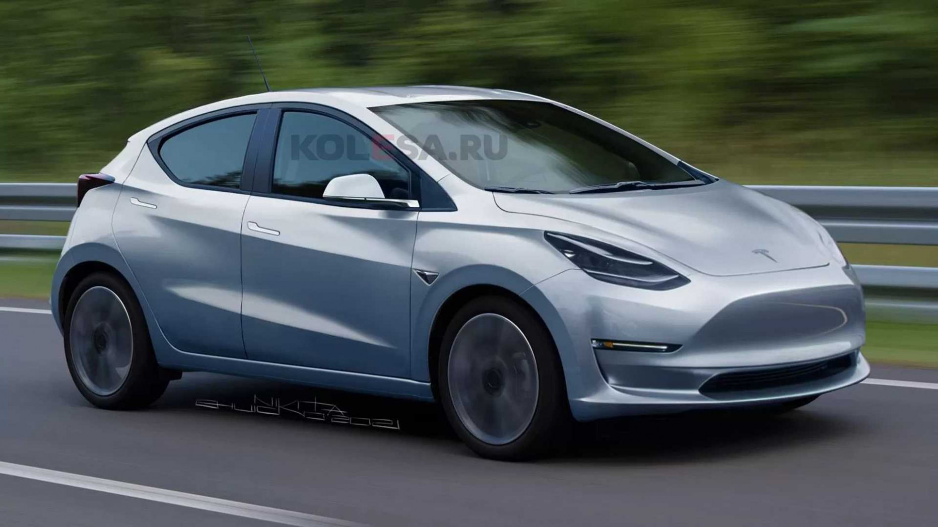 Tesla Model 4 Rendered Imagining Brand
